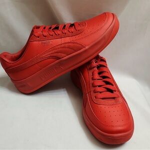 PUMA GV Special Triple Red Leatjer Low Lace-up Sneakers (M Size 8)